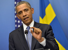 President Obama during his news conference Wednesday in Stockholm. President Obama during his news conference Wednesday in Stockholm.