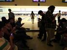 Bowling alley scene. Bowling alley scene.