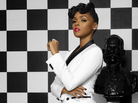 Janelle Monáe's new album, The Electric Lady, features collaborations with Prince, Erykah Badu, Miguel and Esperanza Spalding. Janelle Monáe's new album, The Electric Lady, features collaborations with Prince, Erykah Badu, Miguel and Esperanza Spalding.