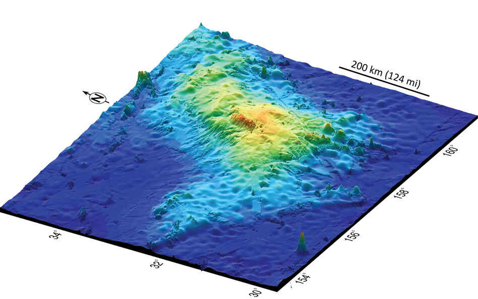 Tamu Massif 3D map Tamu Massif 3D map