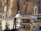 The Greek Orthodox monastery of Mar Takla in the Syrian Christian town of Maaloula is seen on Sept. 7. The town is now controlled by a rebel group with al-Qaida ties. The Greek Orthodox monastery of Mar Takla in the Syrian Christian town of Maaloula is seen on Sept. 7. The town is now controlled by a rebel group with al-Qaida ties.