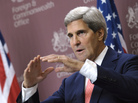 Secretary of State John Kerry speaks during a news conference Monday in London. Secretary of State John Kerry speaks during a news conference Monday in London.