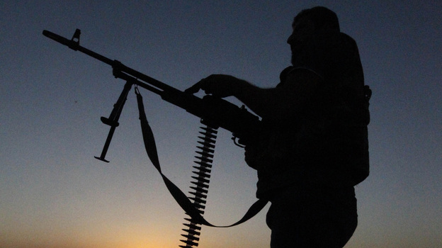 A Free Syrian Army fighter in eastern Syria on Wednesday. (Reuters/Landov)