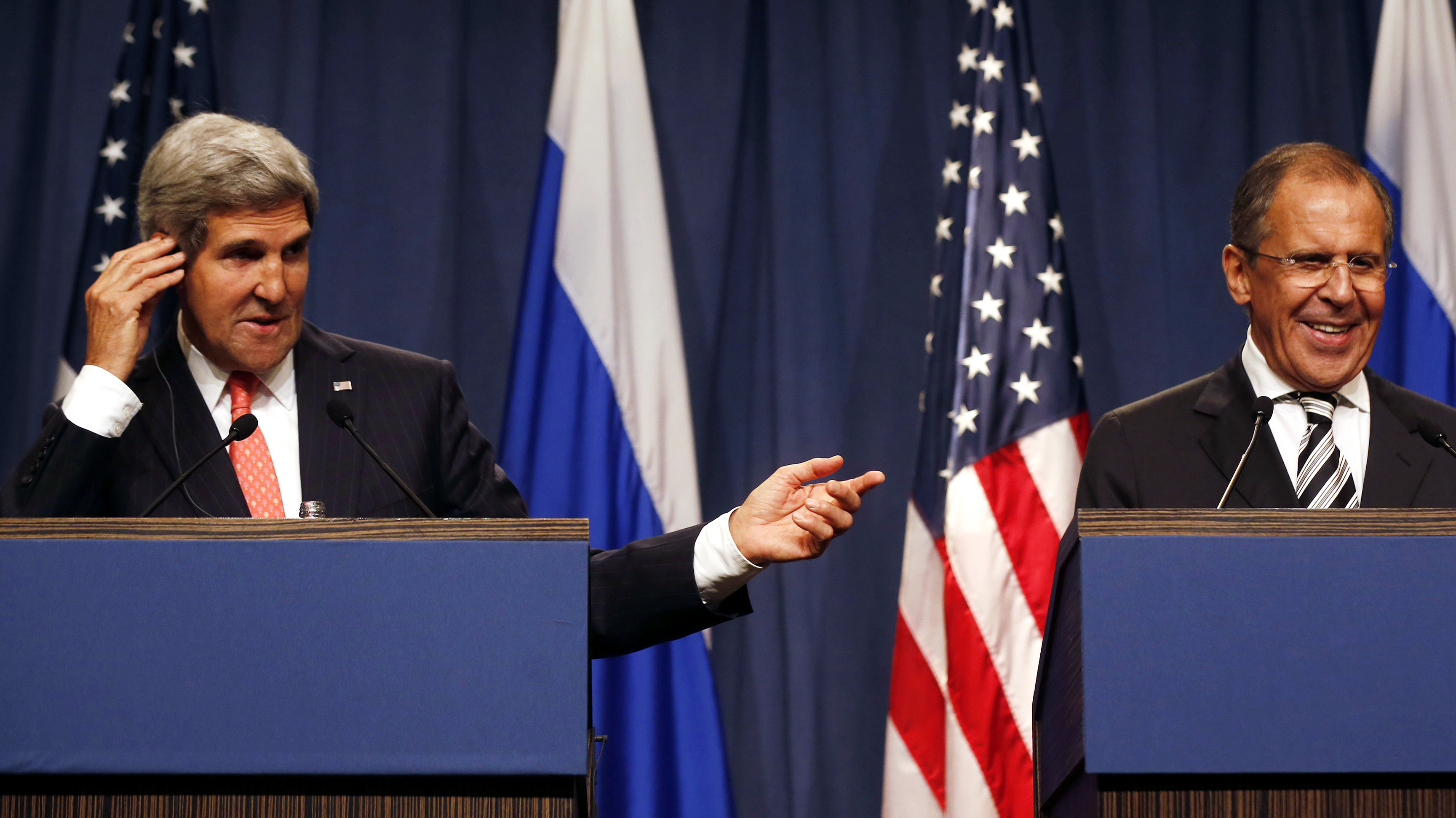 Secretary of State John Kerry and Russian Foreign Minister Sergei Lavrov announced a plan to eliminate Syria