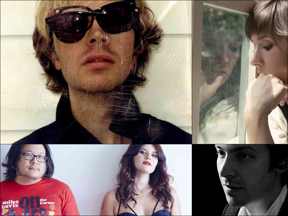 Clockwise from upper left: Beck, Cate Le Bon, Arp's Alexis Georgopoulos, Best Coast Clockwise from upper left: Beck, Cate Le Bon, Arp's Alexis Georgopoulos, Best Coast