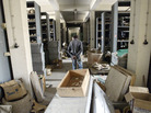 An Iraqi civilian walks through the vault of the National Museum in Baghdad, Iraq, on April 12, 2003. Looters opened the museum vault, went on a rampage breaking ancient artifacts stored there by museum authorities before the war started. An Iraqi civilian walks through the vault of the National Museum in Baghdad, Iraq, on April 12, 2003. Looters opened the museum vault, went on a rampage breaking ancient artifacts stored there by museum authorities before the war started.