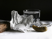 Black bread and vodka.