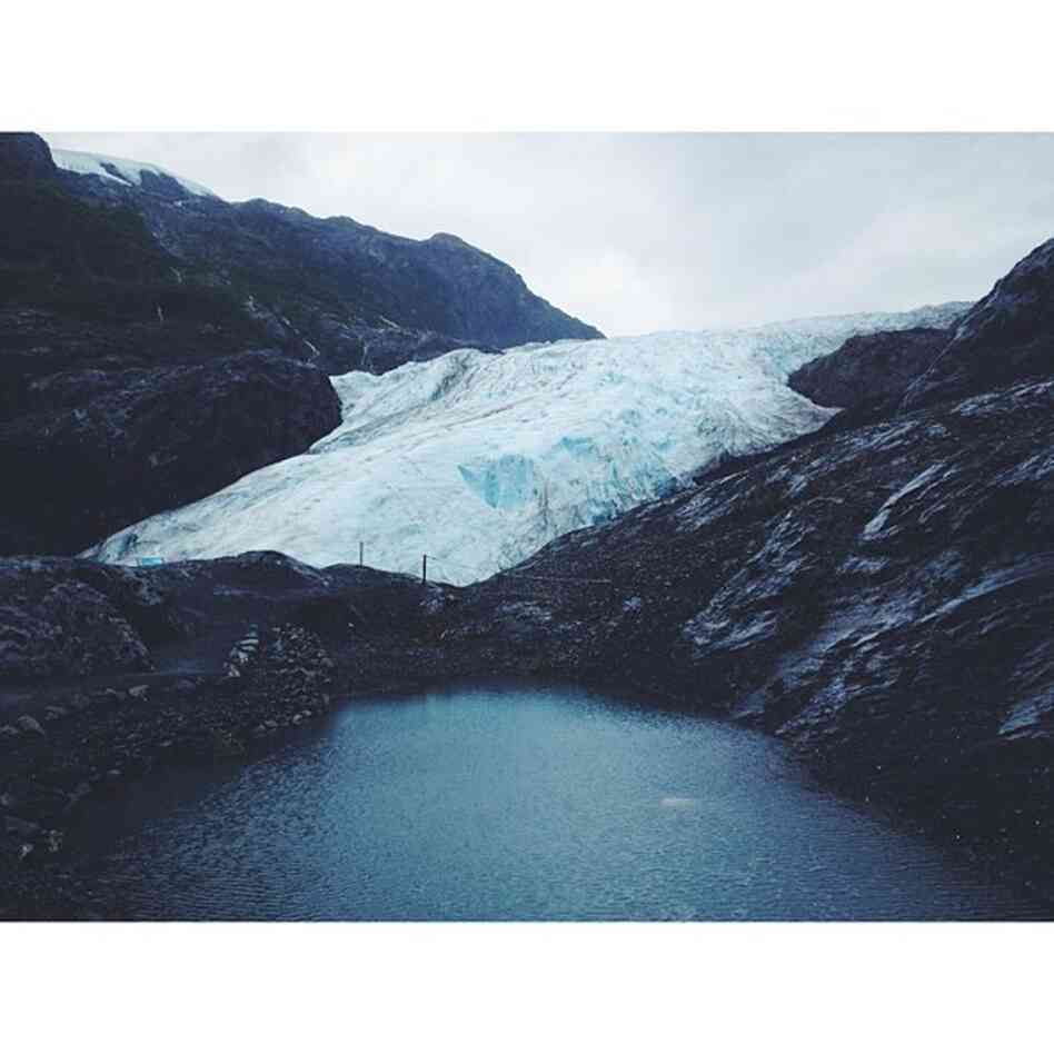 Exit Glacier, located in the Kenai Mountains of Alaska, received its name because it served as the exit for the first recorded crossing of the Harding Icefield in 1968. Exit Glacier, located in the Kenai Mountains of Alaska, received its name because it served as the exit for the first recorded crossing of the Harding Icefield in 1968.