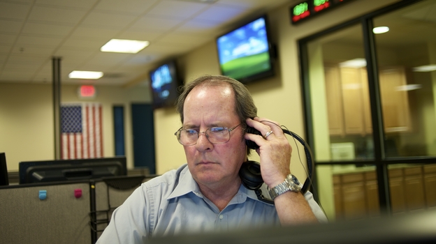 In the last few years, the feds have expanded efforts to collect tips about people's behavior in the real world. At a fusion center in Las Vegas, workers like Daniel Burns, a program coordinator, analyze suspicious activity reports. The ACLU on Thursday posted more than 1,800 of these reports that were gathered in central California. (Image credit: Center for Investigative Reporting)