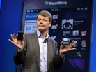 BlackBerry CEO Thorsten Heins officially unveils the Z10 smartphone in January. BlackBerry CEO Thorsten Heins officially unveils the Z10 smartphone in January.