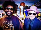 ?uestlove and The Roots play backing band to Elvis Costello on the new collaborative album Wise Up Ghost. ?uestlove and The Roots play backing band to Elvis Costello on the new collaborative album Wise Up Ghost.