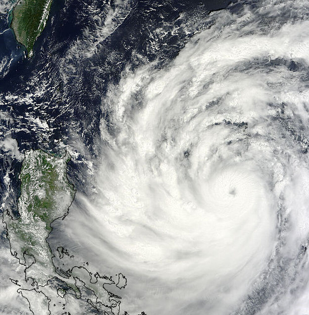 In this NASA image released Thursday, Typhoon Usagi is seen nearing Taiwan and the Philippines.
