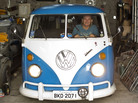 Enio Guarnieri of Sao Paulo, Brazil, in his 1972 Volkswagen. Soon, the last of the vans will be made in a nearby factory. Enio Guarnieri of Sao Paulo, Brazil, in his 1972 Volkswagen. Soon, the last of the vans will be made in a nearby factory.