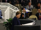 Not Happy: Brazilian President Dilma Rousseff addresses the 68th U.N. General Assembly in New York on Tuesday. Not Happy: Brazilian President Dilma Rousseff addresses the 68th U.N. General Assembly in New York on Tuesday.