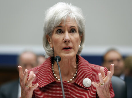 Department of Health and Human Services Secretary Kathleen Sebelius says "six in 10 Americans who currently lack insurance will be able to find coverage that costs less than $100 a month" in health insurance exchanges set to open next week. Here, Sebelius is shown testifying on Capitol Hill on June 4. Department of Health and Human Services Secretary Kathleen Sebelius says "six in 10 Americans who currently lack insurance will be able to find coverage that costs less than $100 a month" in health insurance exchanges set to open next week. Here, Sebelius is shown testifying on Capitol Hill on June 4.