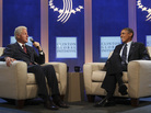 President Obama joins former President Clinton to talk about the health care law, during the annual Clinton Global Initiative meeting Tuesday in New York. President Obama joins former President Clinton to talk about the health care law, during the annual Clinton Global Initiative meeting Tuesday in New York.