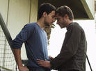 Nicholas Jacob (Nimr) and Michael Aloni (Roy) are star-crossed lovers of a different stripe in the Israeli drama Out in the Dark. Nicholas Jacob (Nimr) and Michael Aloni (Roy) are star-crossed lovers of a different stripe in the Israeli drama Out in the Dark.
