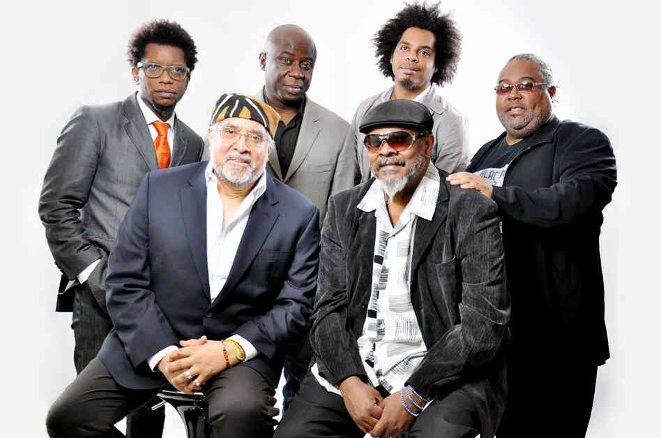 Francisco Mora-Catlett (bottom left) leads AfroHORN, his working band. Francisco Mora-Catlett (bottom left) leads AfroHORN, his working band.
