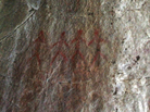 Four humanlike figures were painted in a cave in Washington hundreds or even thousands of years ago. Four humanlike figures were painted in a cave in Washington hundreds or even thousands of years ago.