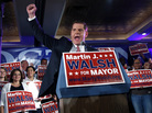 Boston mayoral hopeful Martin Walsh at his primary election night party Tuesday. Boston mayoral hopeful Martin Walsh at his primary election night party Tuesday.