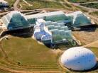 Aerial view of Biosphere 2, where Jane Poynter lived for two years and 20 minutes. Aerial view of Biosphere 2, where Jane Poynter lived for two years and 20 minutes.
