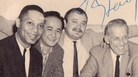 Gabe Baltazar (fourth from left) at New York City's Birdland Club in 1962, with members of Stan Kenton's band and the Count Basie Orchestra. The photo, from Baltazar's collection, is signed by Kenton (fourth from from right) and trumpeter Harry "Sweets" Edison (second from right). Gabe Baltazar (fourth from left) at New York City's Birdland Club in 1962, with members of Stan Kenton's band and the Count Basie Orchestra. The photo, from Baltazar's collection, is signed by Kenton (fourth from from right) and trumpeter Harry "Sweets" Edison (second from right).