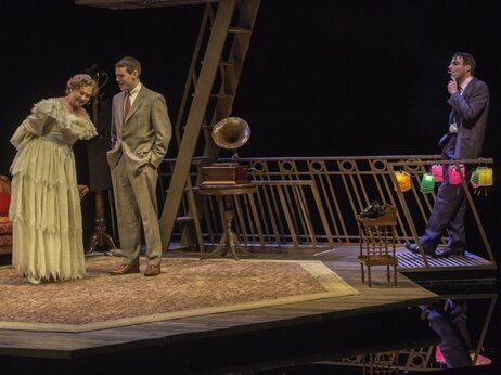 In the play Amanda (Jones), is devoted to finding a "gentleman caller" for her daughter and so Tom (Quinto) brings one home (Smith). In the play Amanda (Jones), is devoted to finding a "gentleman caller" for her daughter and so Tom (Quinto) brings one home (Smith).