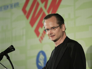 Law professor Lawrence Lessig, shown here in 2009, is suing an Australian record label for threatening to sue him over an alleged YouTube copyright violation.