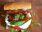 "Weekend Productivity" Mozzarella and Homemade Pesto BLT "Weekend Productivity" Mozzarella and Homemade Pesto BLT