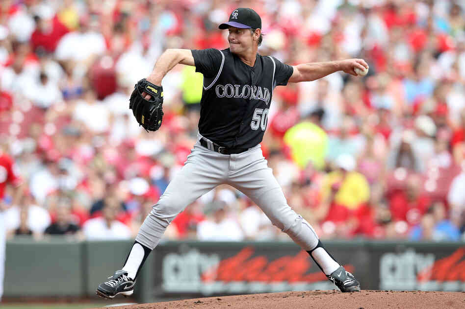 Jamie Moyer, shown above pitching for the Colorado Rockies in May 2012, made his major league debut back in 1986. He says that after decades in the major leagues, he'd occasionally have to remind himself that "in baseball terms, I really was old, but in everyday life, I really wasn't." Jamie Moyer, shown above pitching for the Colorado Rockies in May 2012, made his major league debut back in 1986. He says that after decades in the major leagues, he'd occasionally have to remind himself that "in baseball terms, I really was old, but in everyday life, I really wasn't."