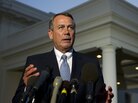 House Speaker John Boehner speaks to the media after a meeting with President Obama at the White House on Wednesday. House Speaker John Boehner speaks to the media after a meeting with President Obama at the White House on Wednesday.