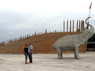 Carolina and Reniel Peralta of the Hidden Ark in March, before the county government made them tear down the ark. The ark was deconstructed in June, but the concrete elephant still stands. Carolina and Reniel Peralta of the Hidden Ark in March, before the county government made them tear down the ark. The ark was deconstructed in June, but the concrete elephant still stands.