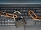 Broken lock on a keyboard. Broken lock on a keyboard.