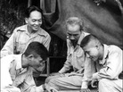 Gen. Vo Nguyen Giap (back) with Vietnamese President Ho Chi Minh (second from right) and other advisers in 1950. Gen. Vo Nguyen Giap (back) with Vietnamese President Ho Chi Minh (second from right) and other advisers in 1950.