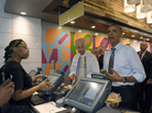 President Obama and Vice President Biden at Taylor Gourmet sandwich shop near the White House on Friday. President Obama and Vice President Biden at Taylor Gourmet sandwich shop near the White House on Friday.