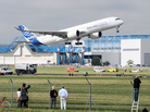 An Airbus A350-900 takes off from an airport in Toulouse, France, on its maiden flight. Japan Airlines reportedly has ordered 18 A350-900s and 13 A350-1000s. An Airbus A350-900 takes off from an airport in Toulouse, France, on its maiden flight. Japan Airlines reportedly has ordered 18 A350-900s and 13 A350-1000s.