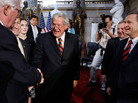 Former House Speaker Dennis Hastert of Illinois is congratulated by members of Congress during the unveiling of his portrait at the Capitol in 2009. Former House Speaker Dennis Hastert of Illinois is congratulated by members of Congress during the unveiling of his portrait at the Capitol in 2009.