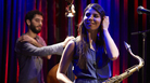 Melissa Aldana performs with her Crash Trio, including bassist Pablo Menares. Melissa Aldana performs with her Crash Trio, including bassist Pablo Menares.