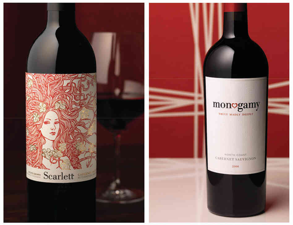 Shelf pop: Brilliant red ink and an arresting illustration make Scarlett stand out in a sea of Napa cabernet sauvignons. A splash of gold adds richness and elegance. Shelf pop: Brilliant red ink and an arresting illustration make Scarlett stand out in a sea of Napa cabernet sauvignons. A splash of gold adds richness and elegance.