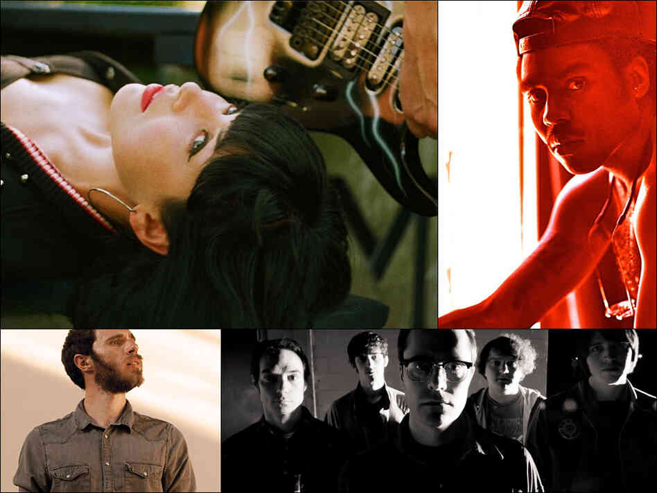 Clockwise from upper left: Sleigh Bells, Blood Orange, Mind Spiders, James Vincent McMorrow Clockwise from upper left: Sleigh Bells, Blood Orange, Mind Spiders, James Vincent McMorrow