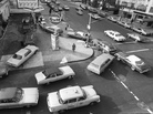 On Dec. 23, 1973, cars formed a double line at a gas station in New York City. The Arab oil embargo caused gas shortages nationwide and shaped U.S. foreign policy to this day. On Dec. 23, 1973, cars formed a double line at a gas station in New York City. The Arab oil embargo caused gas shortages nationwide and shaped U.S. foreign policy to this day.