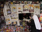 A newsstand in Rome. A newsstand in Rome.