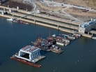The Olmsted Locks and Dam project is under construction on the Ohio River between Illinois and Kentucky. The Olmsted Locks and Dam project is under construction on the Ohio River between Illinois and Kentucky.