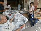 A newsstand in the northern Indian city of Allahabad. A newsstand in the northern Indian city of Allahabad.