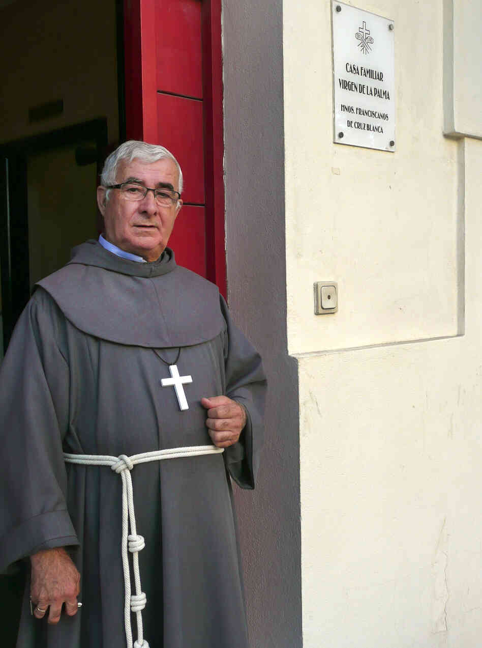 Isidoro Macías Martín, aka "Padre Patera," stands in front of his monastery office across the street from the port of Algeciras, in southern Spain. Martín is a Franciscan brother who for 40 years has been the first point of contact in Spain for thousands of Africans arriving illegally by boat. Isidoro Macías Martín, aka "Padre Patera," stands in front of his monastery office across the street from the port of Algeciras, in southern Spain. Martín is a Franciscan brother who for 40 years has been the first point of contact in Spain for thousands of Africans arriving illegally by boat.