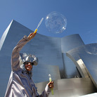 An Angeleno revels at 10 Times The Party, a celebration of Walt Disney Concert Hall's 10th Anniversary, on Oct. 5 in Los Angeles. An Angeleno revels at 10 Times The Party, a celebration of Walt Disney Concert Hall's 10th Anniversary, on Oct. 5 in Los Angeles.
