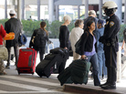 Police at Los Angeles International Airport stepped up patrols this week after two dry ice explosions. There have since been two arrests. Police at Los Angeles International Airport stepped up patrols this week after two dry ice explosions. There have since been two arrests.