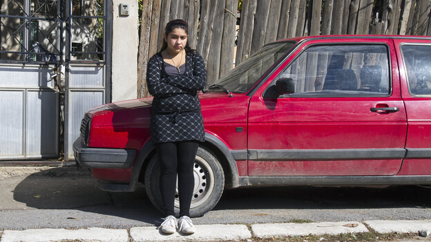 Leonarda Dibrani, 15, on Friday in Mitrovica, Kosovo. (AP)