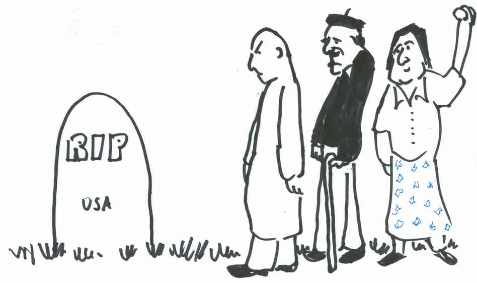 People at a grave People at a grave