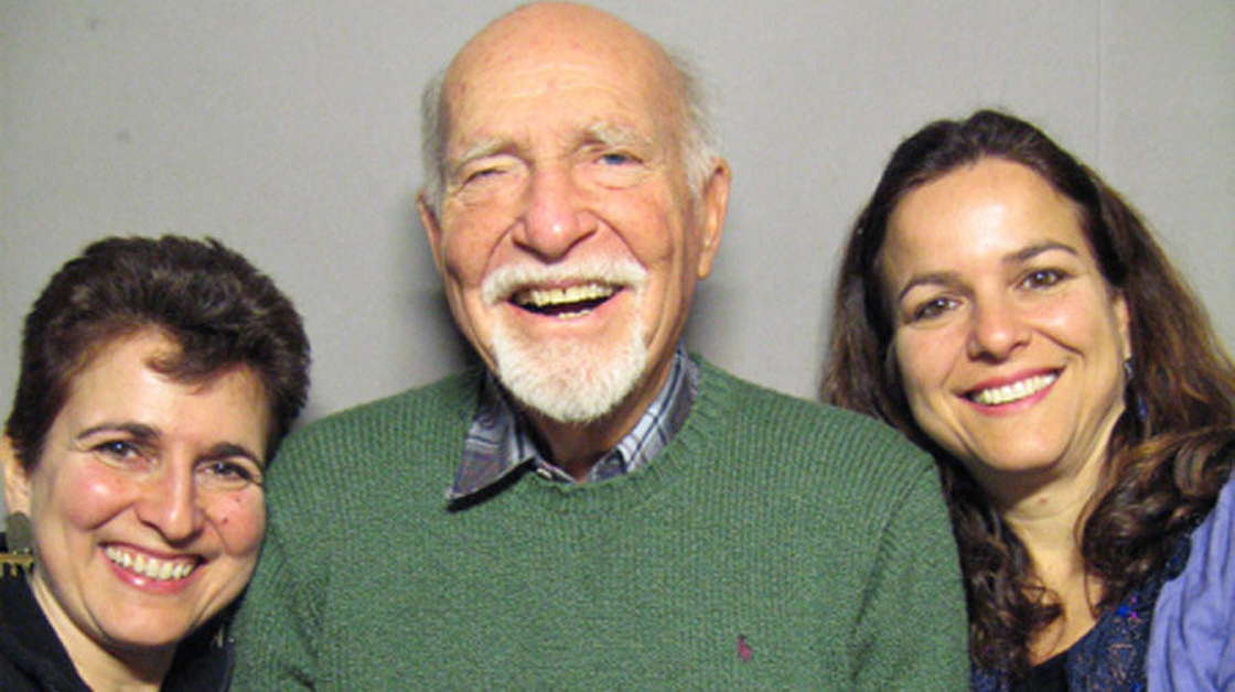 Priya Morganstern (left) and Bhavani Jaroff visited a StoryCorps booth with their father, Ken Morganstern, in 2006. He passed away a year later.